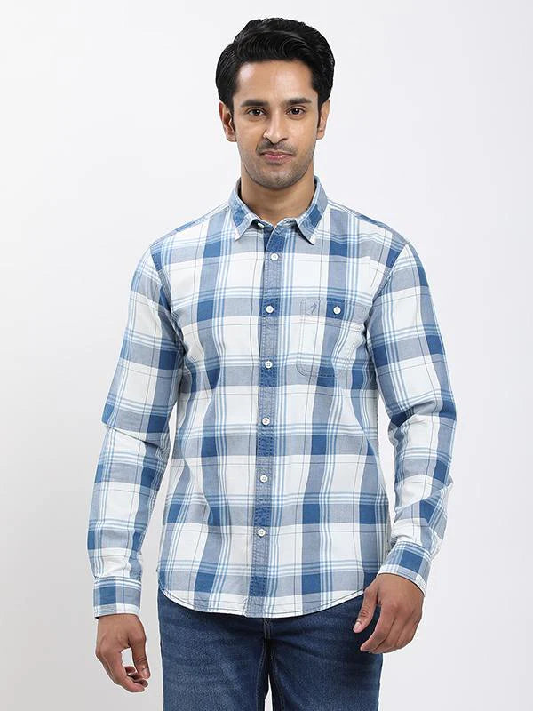 Men Checked Full Sleeve Cotton Shirt