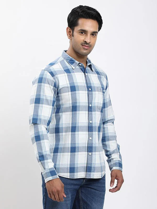 Men Checked Full Sleeve Cotton Shirt