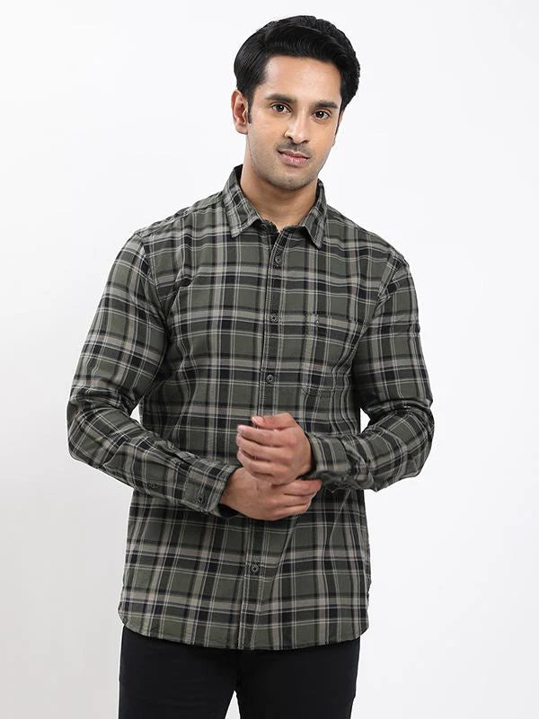 Fairtrade Men Checked Full Sleeve Cotton Shirt
