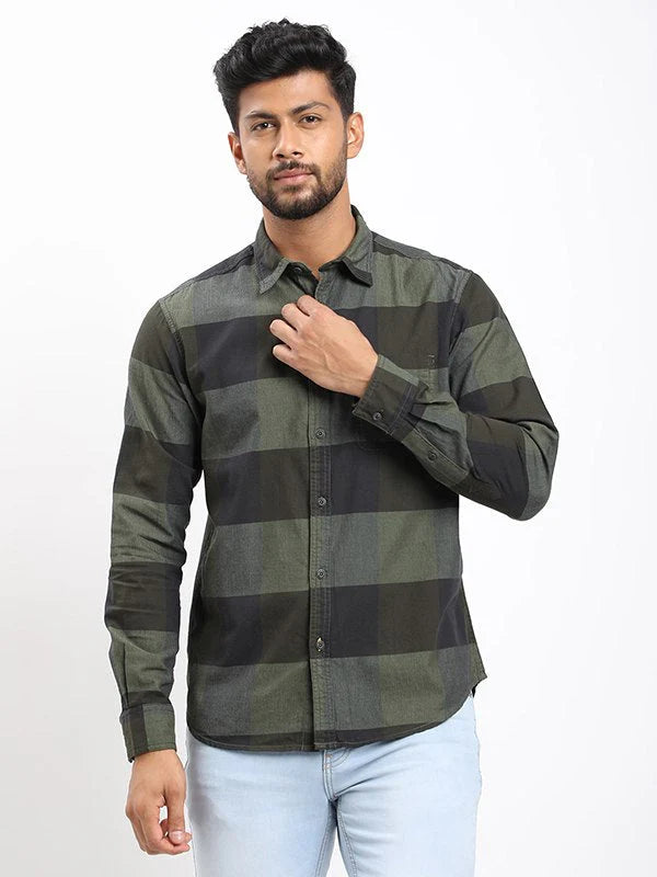 Men Checked Full Sleeve Cotton Shirt