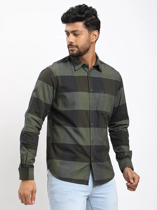 Men Checked Full Sleeve Cotton Shirt