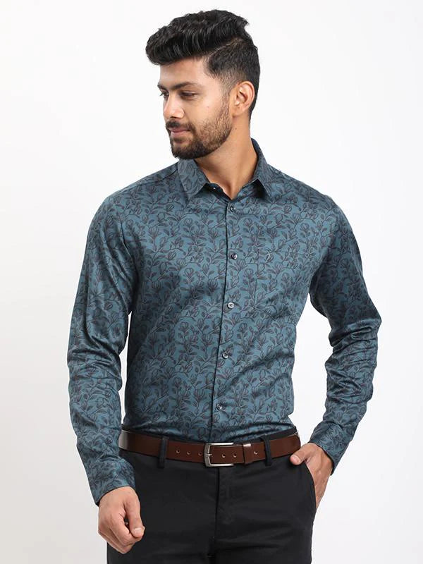 Men Printed Full Sleeve Cotton Shirt
