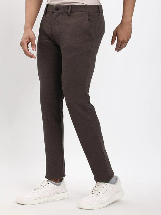 Men Urban Fit Polyester Blend Trouser