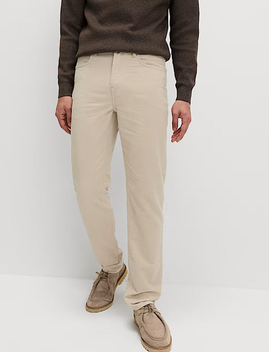 Regular Fit Italian Moleskin 5 Pocket Trousers