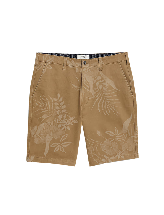 Floral Stretch Chino Shorts