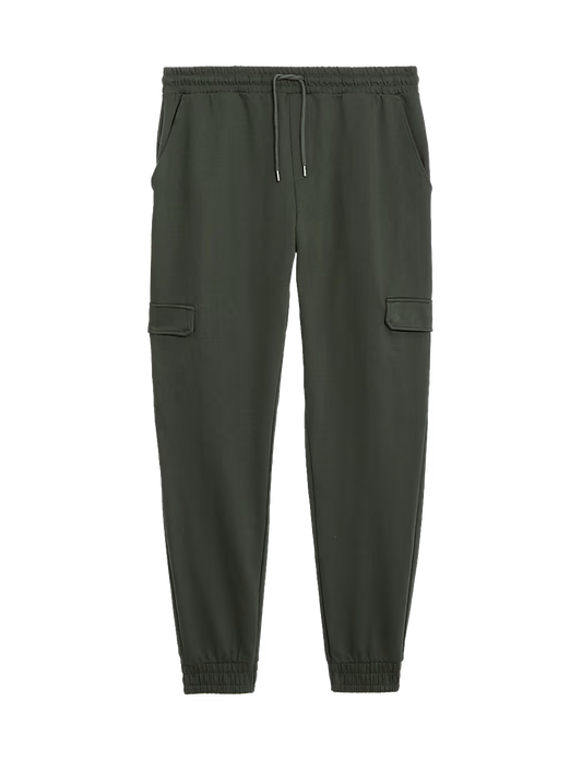 Cotton Rich Textured Cargo Joggers