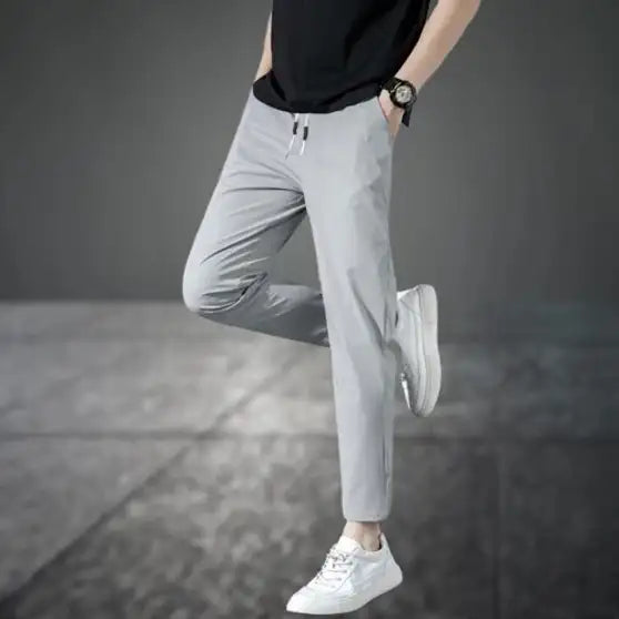Men Black, Grey Track Pants