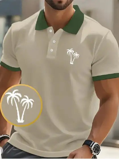 Solid Men Beige T-Shirt