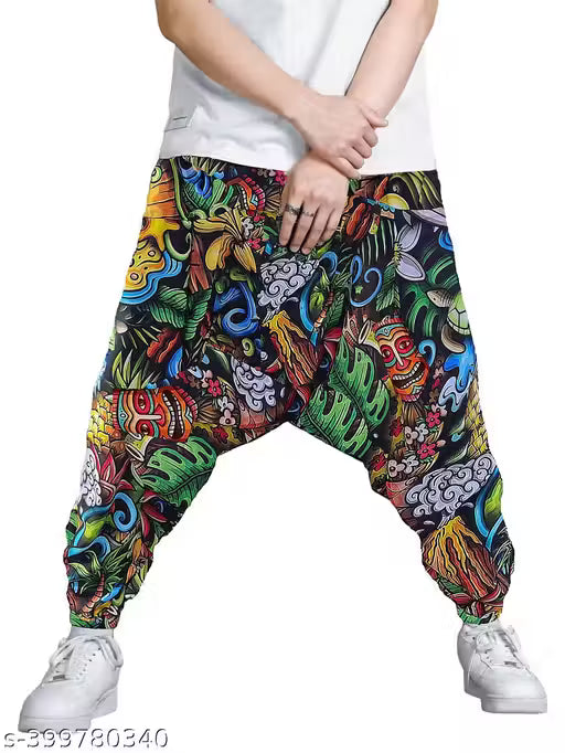 ROCKxPIGEON Trendy Baggy Loose Yoga Men's Harem Pant Free Size