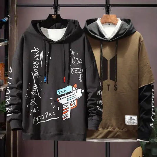 Full Sleeve Color Block Men Sweatshirt