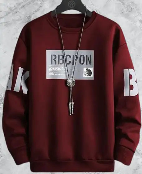 Printed Men Maroon T-Shirt