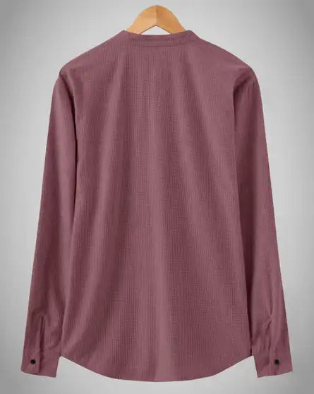 Men Self Design Kurta (Pink)