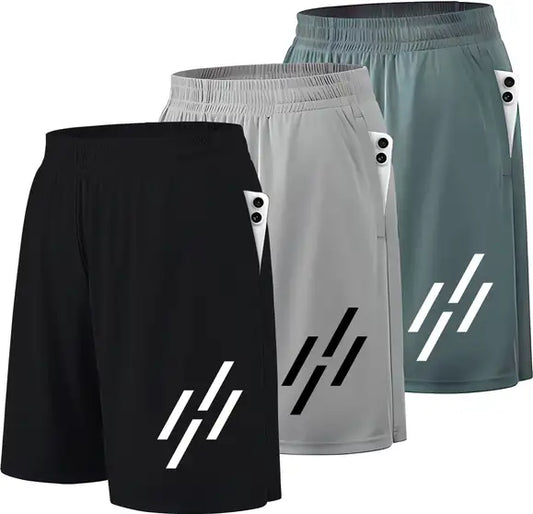 Solid Men Black, Grey, Green Basic Shorts