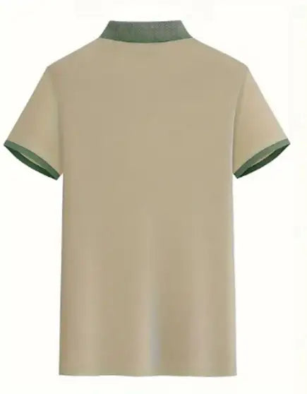 Solid Men Beige T-Shirt