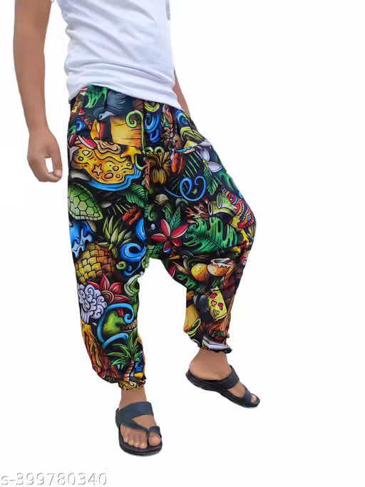 ROCKxPIGEON Trendy Baggy Loose Yoga Men's Harem Pant Free Size