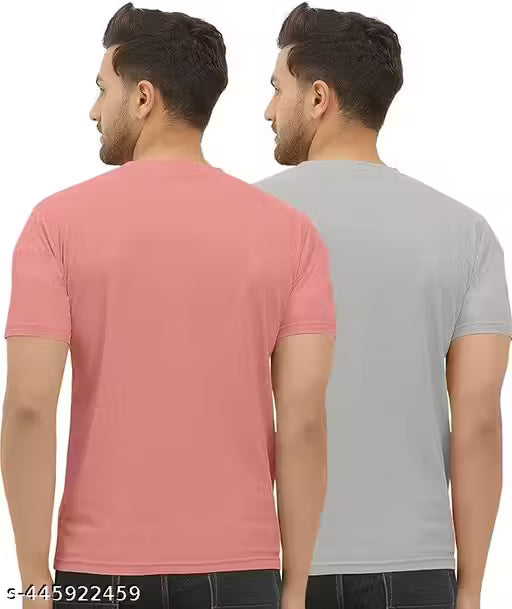 Moods A Nazzy Half Sleeves Dry Fit Gym T-Shirt for Men Pack Of 2