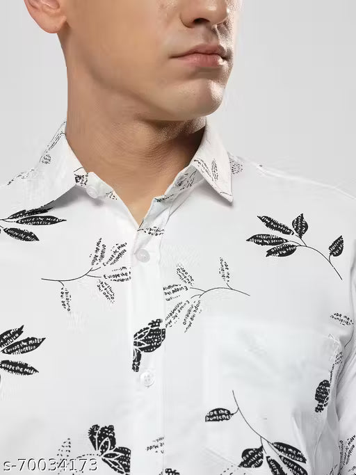 YOUTH FIRST FLOWER PRINTED MEN'S SHIRT