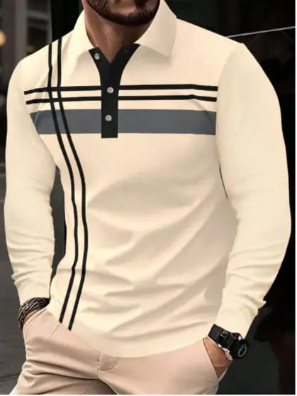 Printed Men Beige T-Shirt